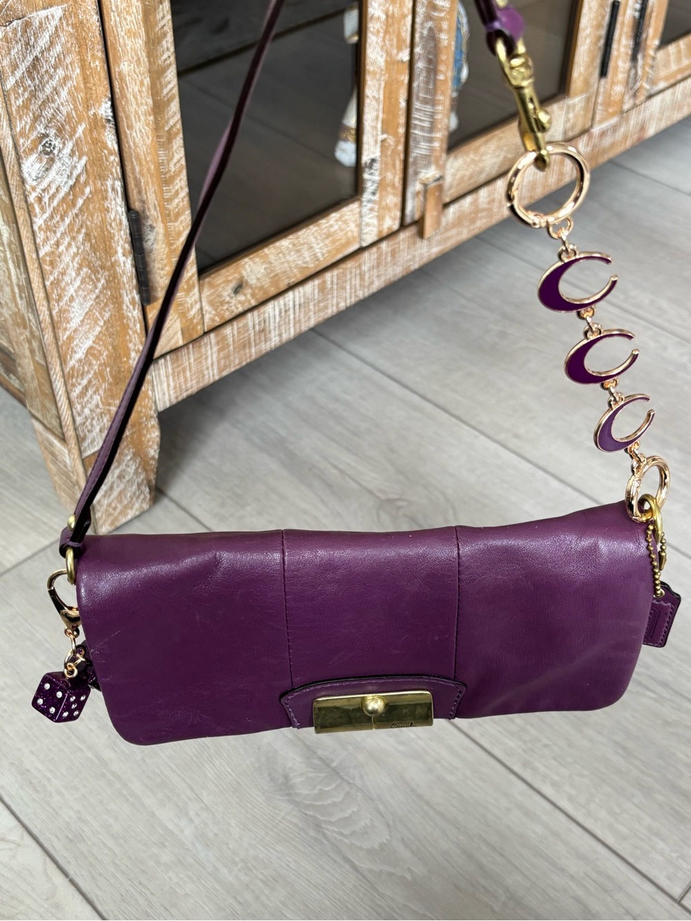 💜🎲Y2k COACH Kristin Large Wristlet Mini Bag🎲💜 - Picture 6 of 9